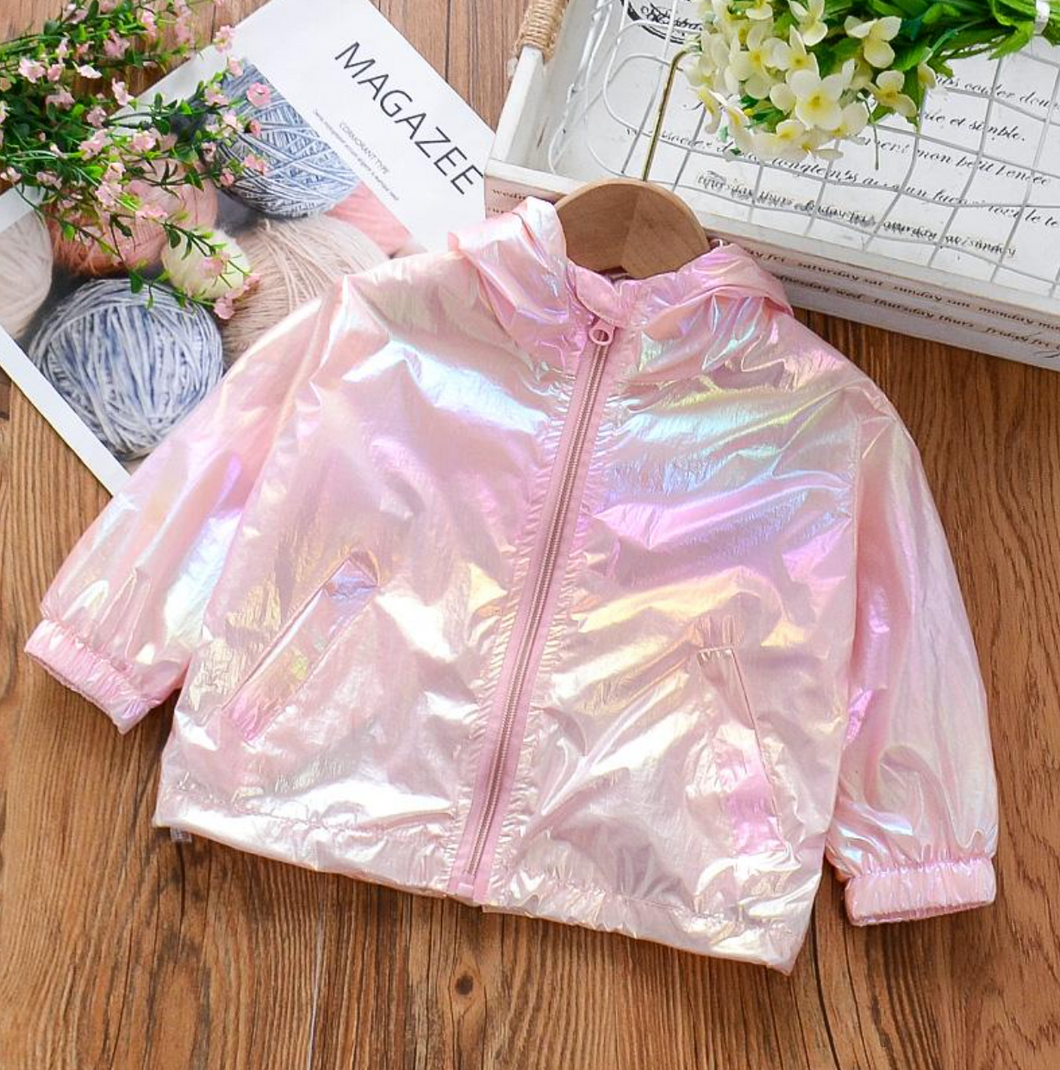 Pink Metallic Windbreaker